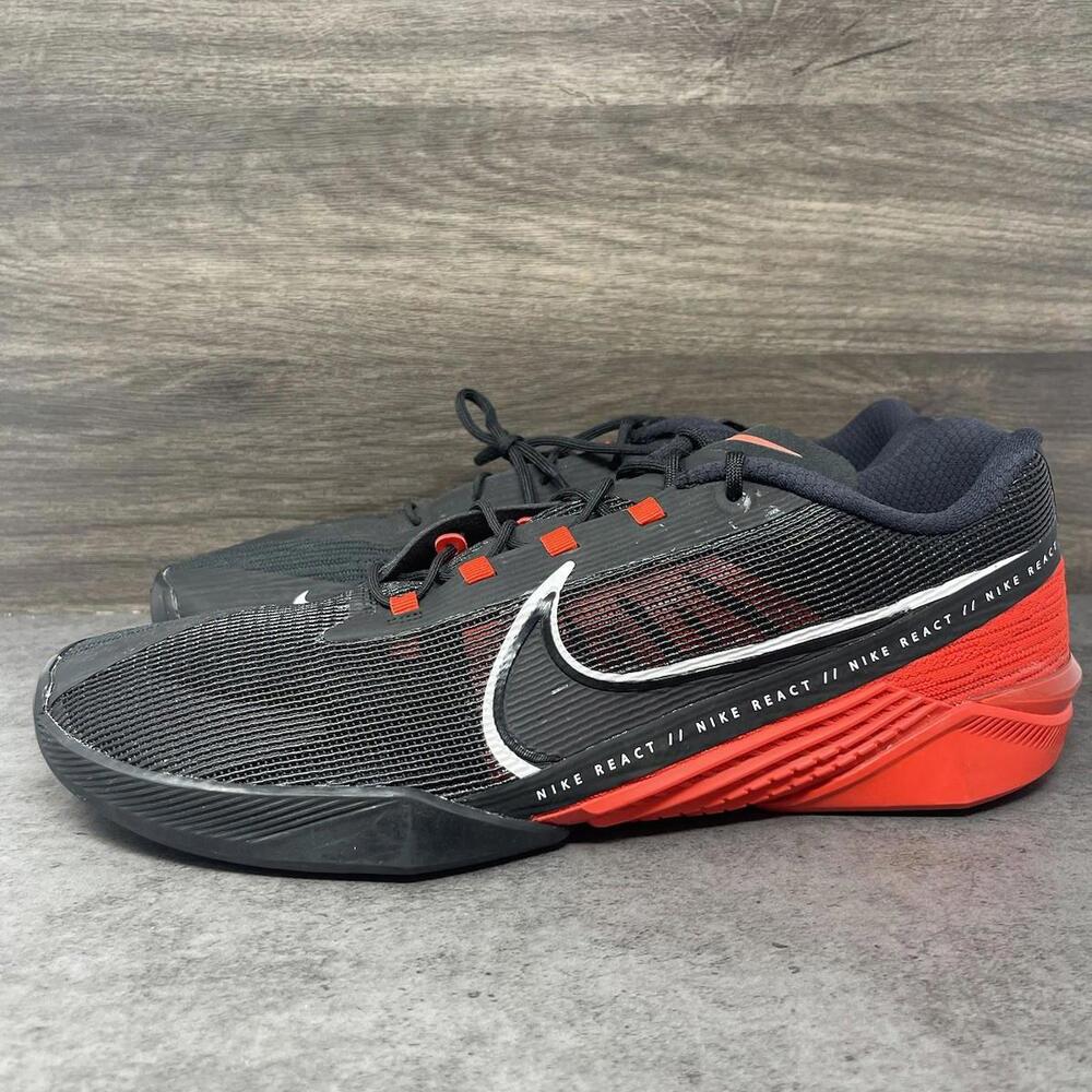 Nike React Metcon Turbo Shoes Mens Size 15 Black Red Training Sneakers CT1243-00